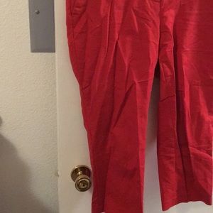 Willi smith capris size 10 red pretty wide leg
